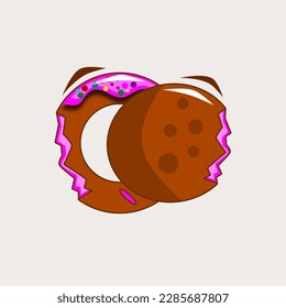 ZWEI DONUTS LOGO Logo-Design einzeln