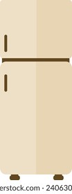 two door refrigerator icon flat kitchen set 