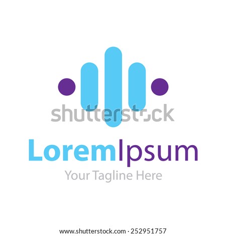 Two dots radio connection simple business icon logo