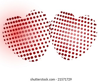 two dotted heart