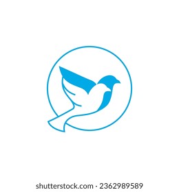 Two dove logo vector illustration