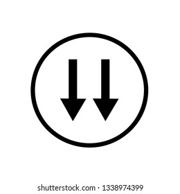 Two Down Arrow Icon Collection / Illustration