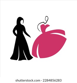 two dresses vector logo design