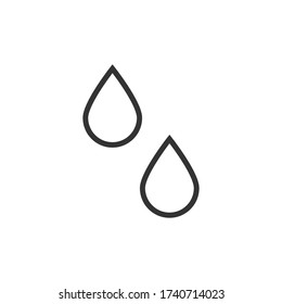 Icono de dos caídas aislado en fondo blanco.Ilustración gráfica vectorial.