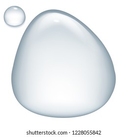 Two drops on a white background