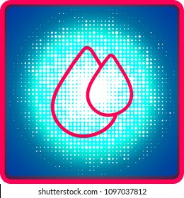 two drops of water - water drop icon