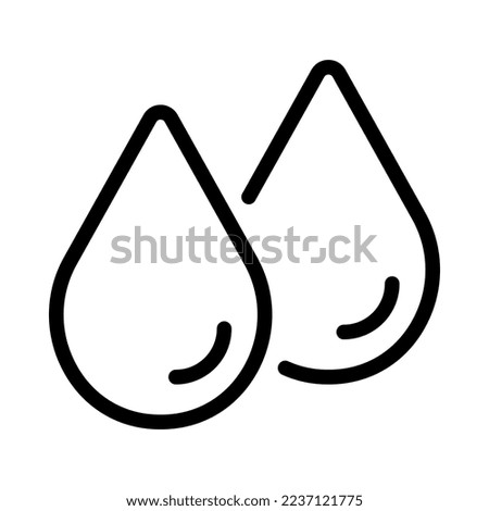 Two drops of water line icon. Liquids, thirst, water, oil, water supply, wholesale purchase. Beverage concept. White background. Vector line icon for Business and Advertising