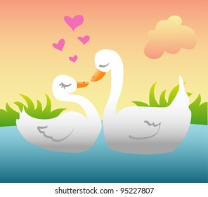 two ducks character icon
cartoon vector valentine event
nature landscape background

