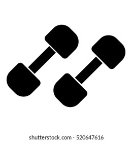 Two dumbbells icon. Simple illustration of two dumbbells vector icon for web