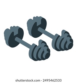 Two dumbbells lying on the floor, ready for a weightlifting workout