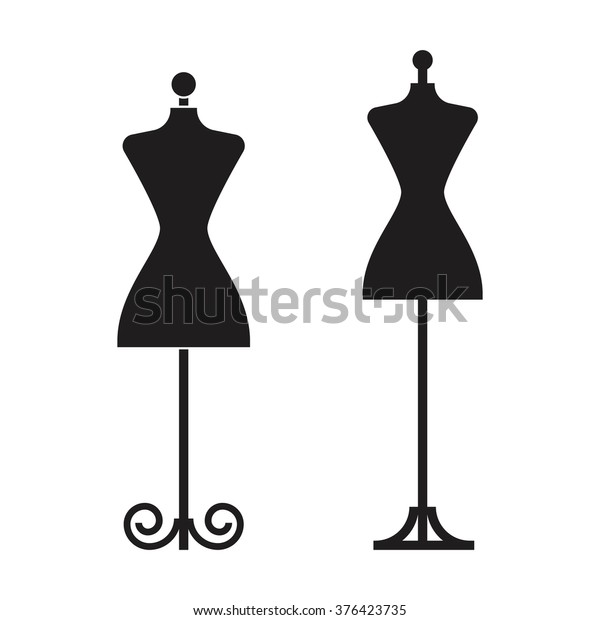 Two Dummy Black Mannequin Illustration Vector Stock Vector (Royalty ...