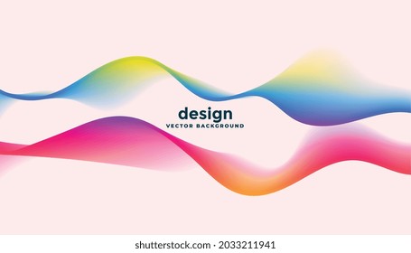 two dynamic flowing waves in colorful style