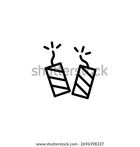 Two dynamite sticks are shown in a minimal illustration style. The igniters are lit, creating a sense of expectation for a burst of explosive energy. The image conveys anticipation, danger, and the