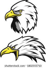 two eagle head mascots for your team
