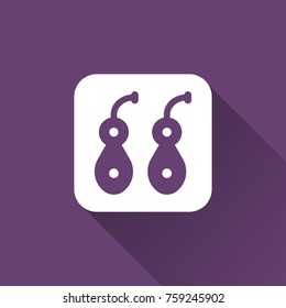 Two Earrings icon with long shadow
