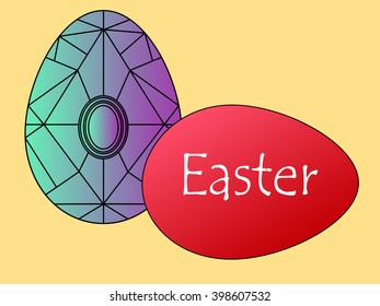 Two Easter eggs for a happy holiday