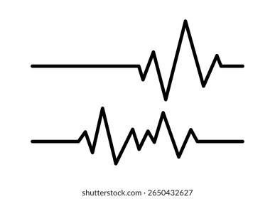 Conjunto De Pulsações De Duas Linhas De Ecg