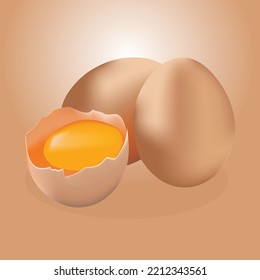 two eggs and a cracked one