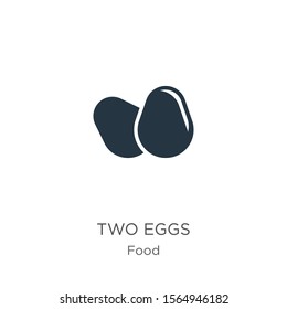 Two eggs icon vector. Trendy flat two eggs icon from food collection isolated on white background. Vector illustration can be used for web and mobile graphic design, logo, eps10