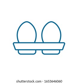 dos diseños de ícono estilo línea de huevos, menú de restaurante de comida cena comida comida comida comida comida comida comida comida comida y comida tema de la comida Ilustración vectorial
