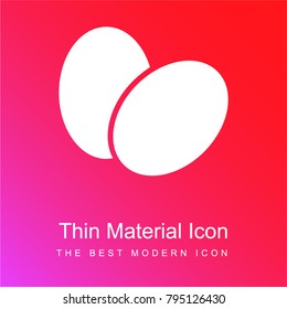 Two Eggs red and pink gradient material white icon minimal design