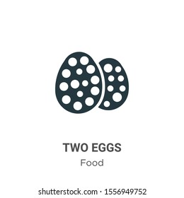 Two eggs vector icon on white background. Flat vector two eggs icon symbol sign from modern food collection for mobile concept and web apps design.