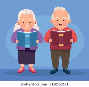 Two Elderly Persons Continuing Education