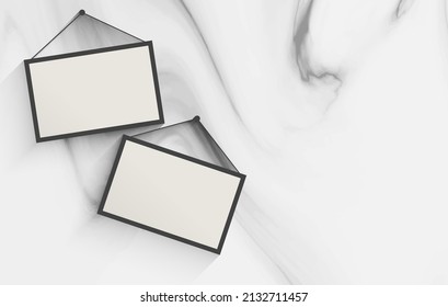 two elegant realistic photo frames