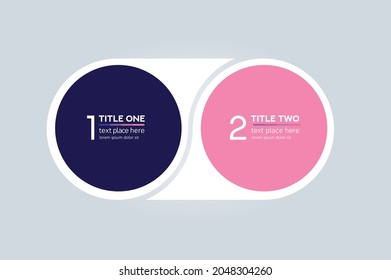 Two elements scheme, diagram. Infographic template.