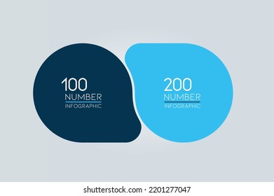 Two elements scheme, diagram. Infographic template.