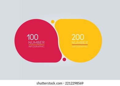 Two elements scheme, diagram. Infographic template.