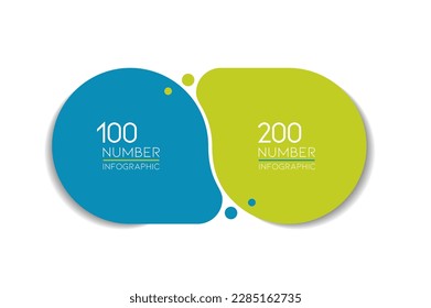 Two elements scheme, diagram. Infographic template.