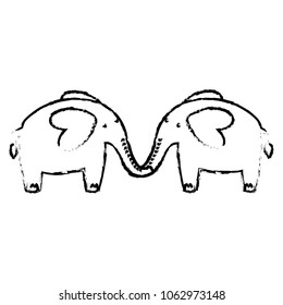 two elephants lovely animals image