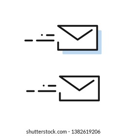 Two email line vector icons for site and app design.
