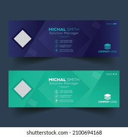 Two Email signature template Free download