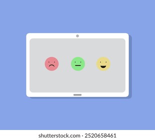 two emoji simple feedback design background