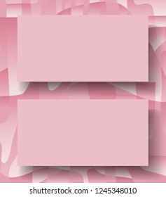 Two empty banner on a decorative background. Graphic design elements for advertising, website, posters. Blank template. Vector illustration.  