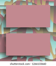 Two empty banner on a decorative background. Graphic design elements for advertising, website, posters. Blank template. Vector illustration.  