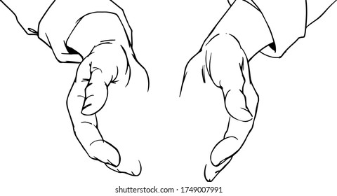 two empty hands look like a bowl