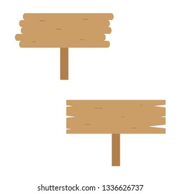 Two Empty Wood Boards Vector