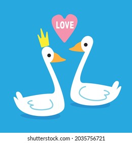 Pair Swans のイラスト素材 画像 ベクター画像 Shutterstock