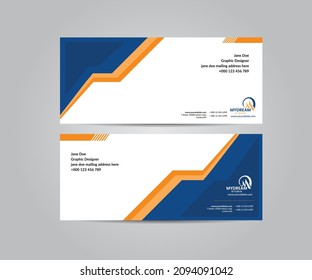 two envelope designs for marketing agency stationary