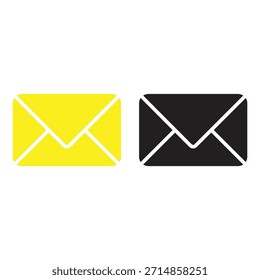 Se muestran dos iconos de sobres, uno amarillo y otro negro