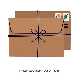 two envelopes illustration over white