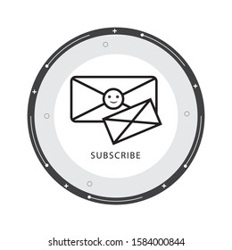 Two Envelopes line icon An envelope template for your design