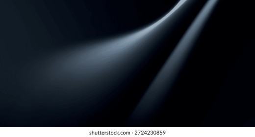 Dois feixes de luz etéreos atravessam a escuridão, criando uma atmosfera dramática e misteriosa.