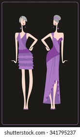 two evening dresses for celebrations
