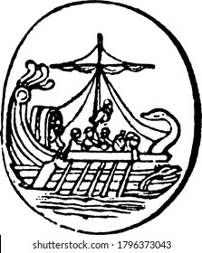 To the two extremities of the yard of a ship, ropes were attached, which passed over the top of the mast, and thus supported the yard. When a storm arose, the antenna was lowered to the middle