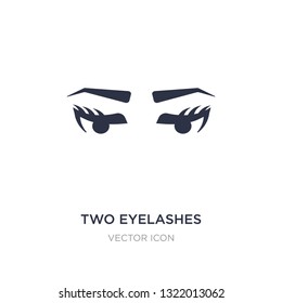 two eyelashes icon on white background. Simple element illustration from Beauty concept. two eyelashes sign icon symbol design.