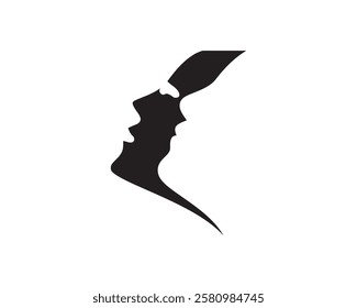 Two Face Black and White. logo symbol icon vector graphic design illustration idea creative